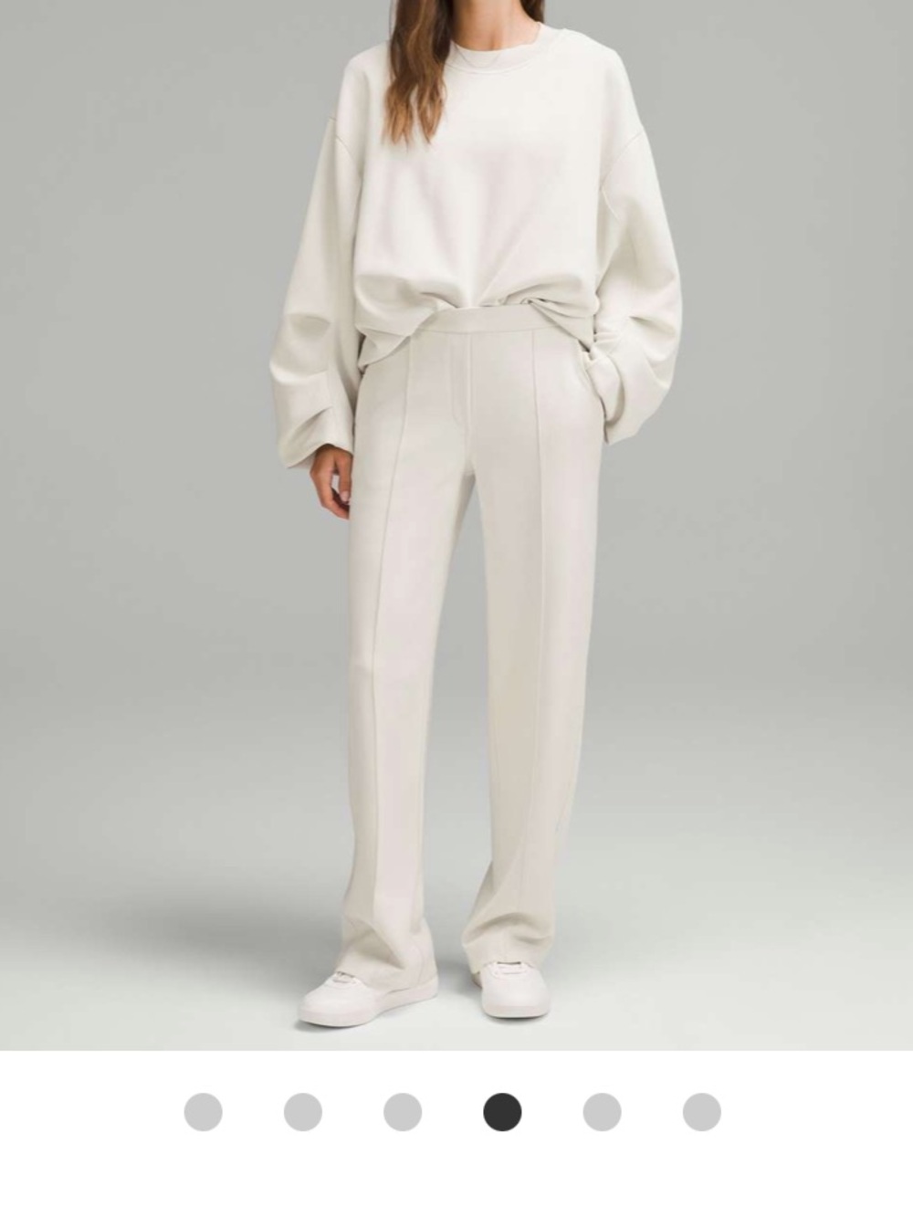 Lululemon Softstreme Pintuck Midrise Straight Leg Pants - Bone - size M